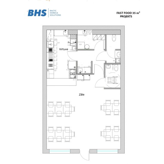 Fast Food project 35 m2