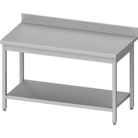 Easy folding table with shelf