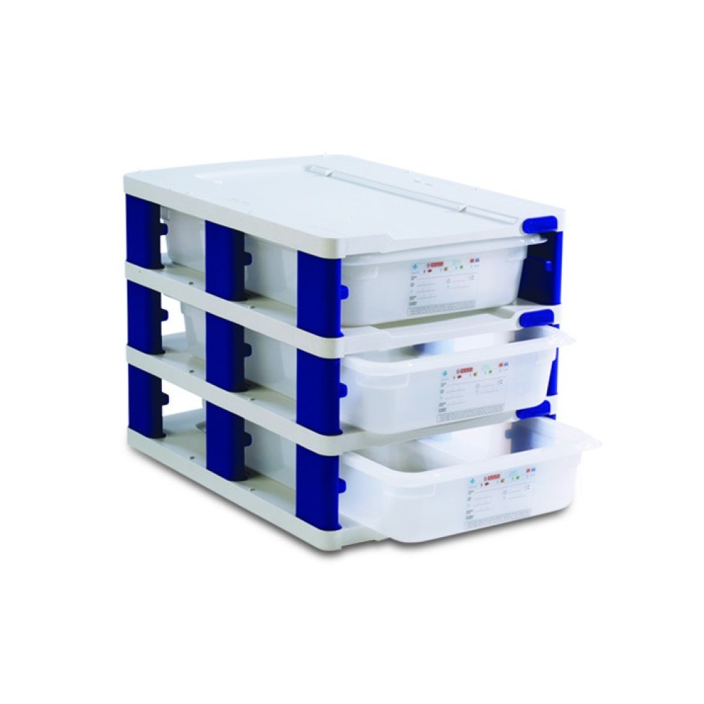 Food storage tower with containers 3xGN 1/1 h-100mm