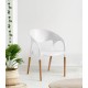 Luna chair wood legs