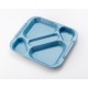 5-compartment food tray Blue Polypropylene