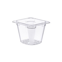 GN 1/6 h-130mm Perforated polycarbonate container