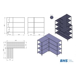 Corner perforated shelf