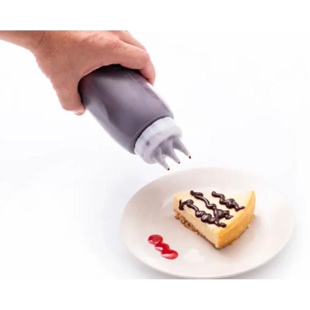 Squeeze sauce bottle 3 nozzle 50 cl