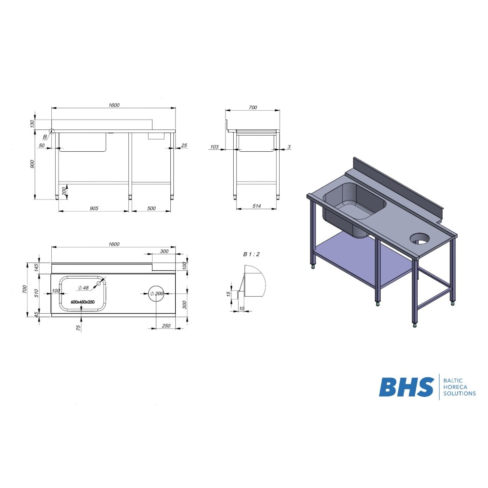 Prewash table NN78