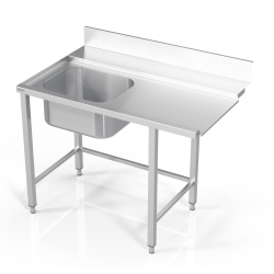 Table to dishwasher with sink and frame  800