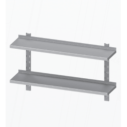 Stainless steel double adjustable hanging shelf 1000