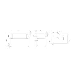 Table with single-chamber basin 800