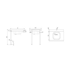 Loading table for dishwasher 800