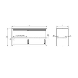 Handing cabinet sliding door 800