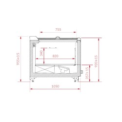 Saldējuma vitrīna ADVANTA REMOTE 1875 mm