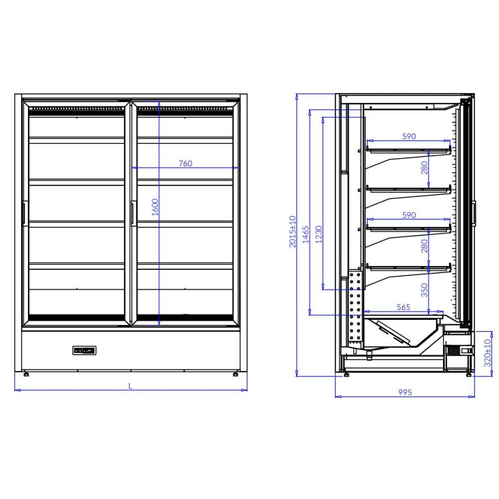 Display freezer KEOS MOD 2 C