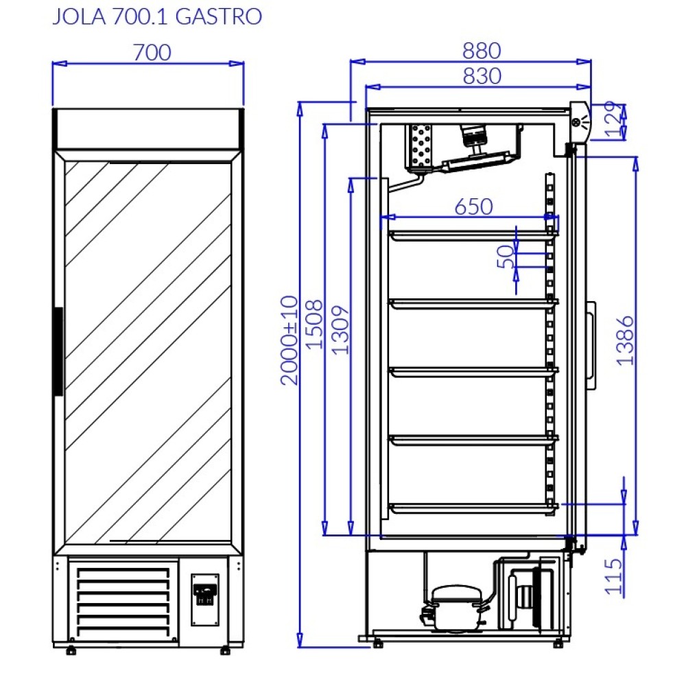 Refrigerator JOLA GASTRO