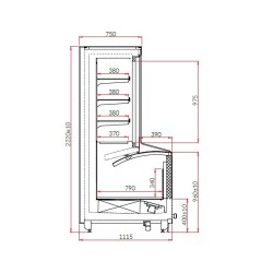 Supermarket freezer - showcase LEVEL H 2.50 REMOTE