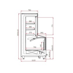 Supermarket freezer - showcase LEVEL L 2.50 REMOTE