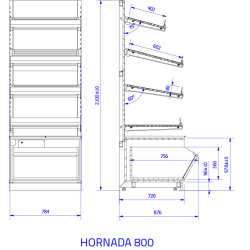 Shelf HORNADA 800