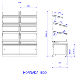 Shelf HORNADA 1600DP