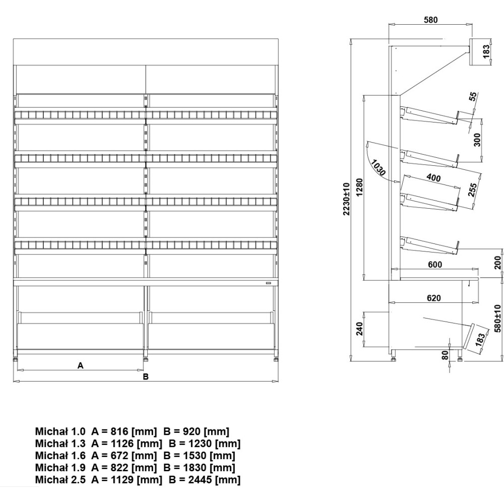 Shelf MICHAL 1.6