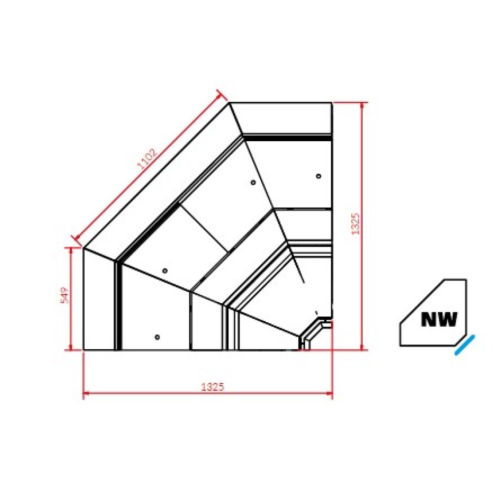 Inside corner PROXIMA NW90 REMOTE