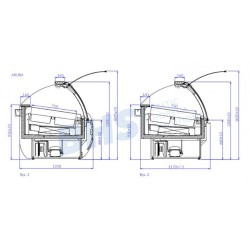 Jäätise vitriin ARUBA ICE 1385 mm