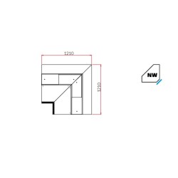 Inner corner SUMBA NW90 REMOTE