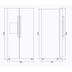  Refrigerator Nostalgie RT9020SBS 90 Cm