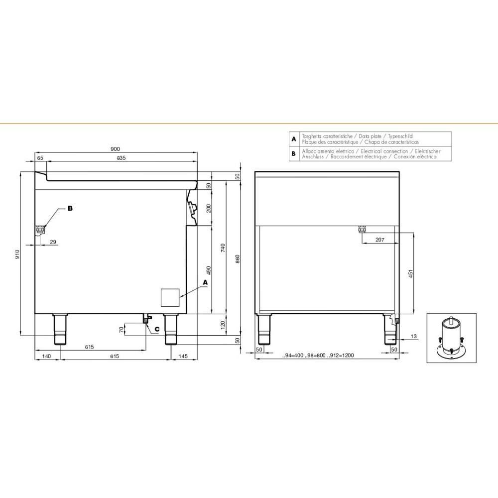 Elektripliit ahjuga  90 Marine CF6-912ETX