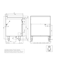 Electric grill on open cabinet  CWK-78ET