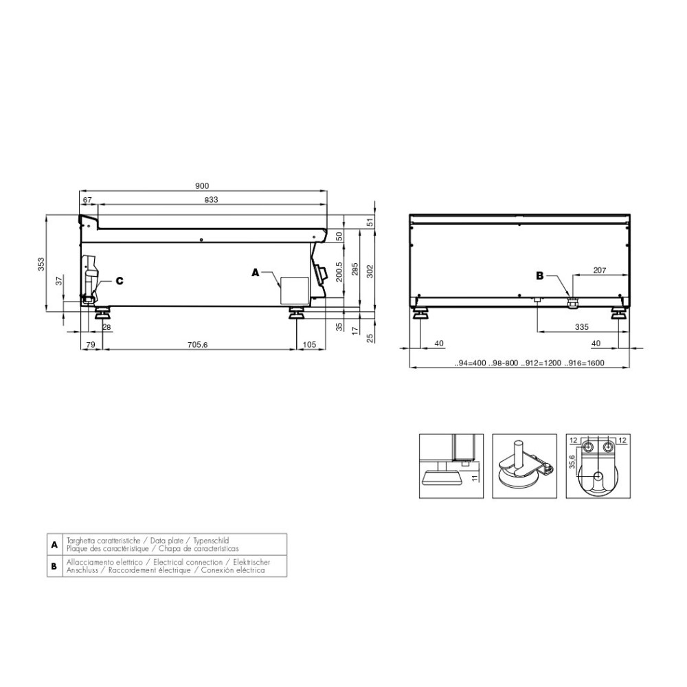 Electric grill CWT-94ETX