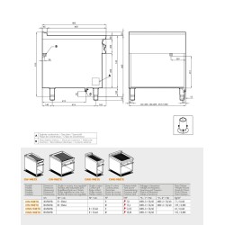 Electric grill on open cabinet CWK-94ETX