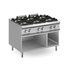 Gas stove 6 burners on open stand DOMINA PRO 900