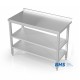 Metal table with two shelves 900