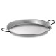 Paella pan from polished steel 80 cm