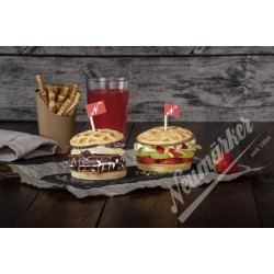 Waffle burger baking plate