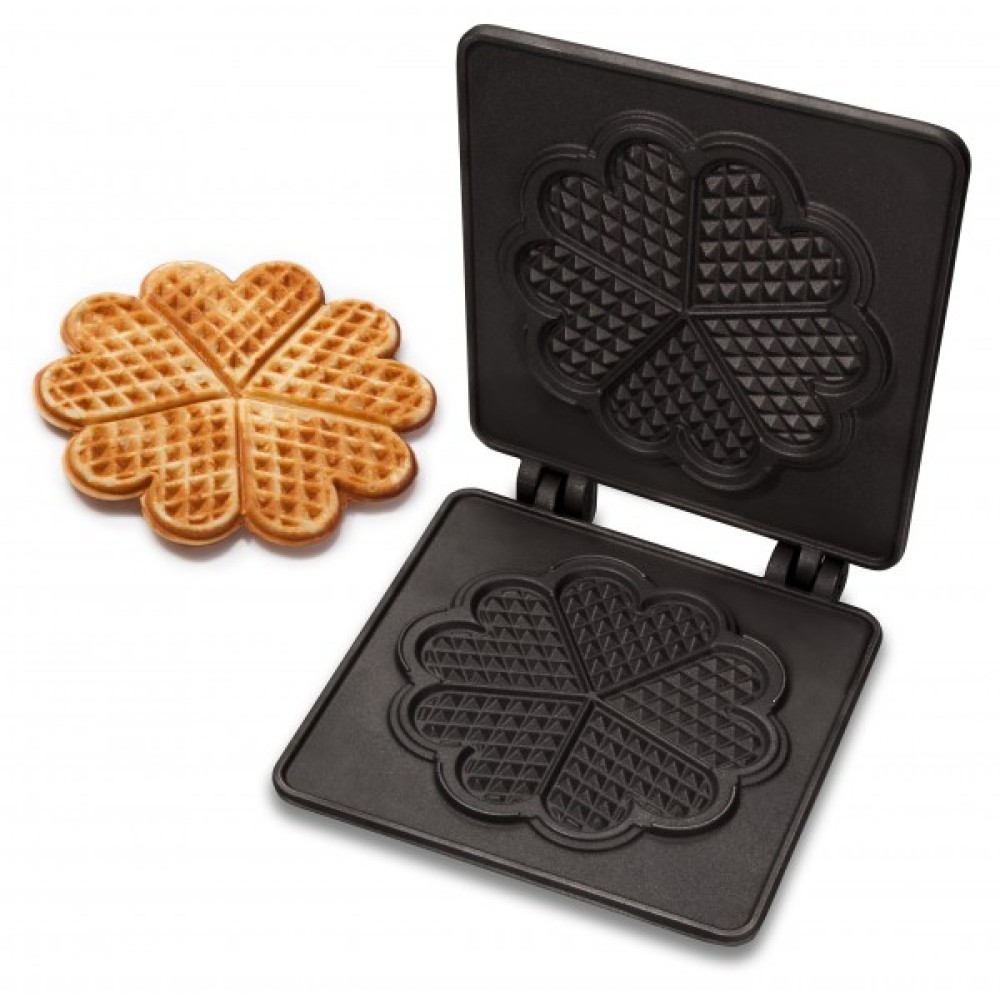 Heart waffle baking plate