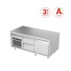 Low cooling counter with neutral drawer 1400 mm P125