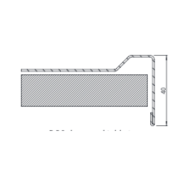 Stainless steel table top 400