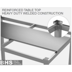 Table for cutting board and reinforced shelf 1200