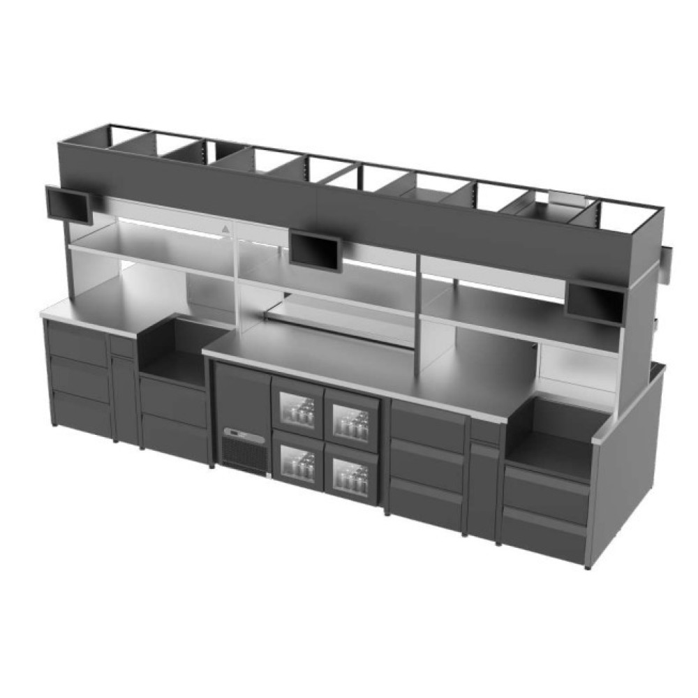 Backbar cooling counter 4 drowers