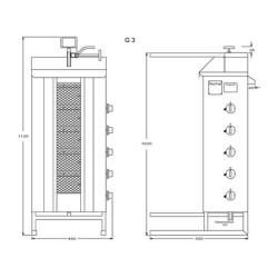 Gaasikebabimasin G3 50kg