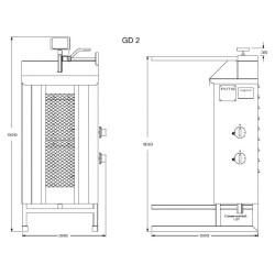 Gaasikebabimasin GD2/S 30 kg