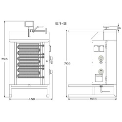 Elektrikebabimasin E1-S 15kg