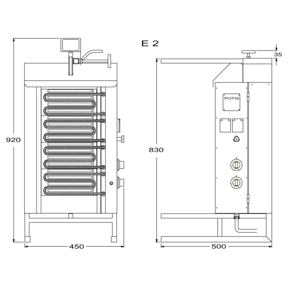 Elektrikebabimasin E2-S 30kg