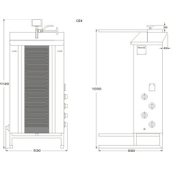 Elektrikebabimasin CE4 70kg