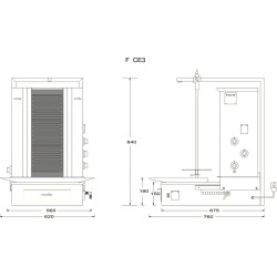 Elektrikebabimasin F CE3 40kg