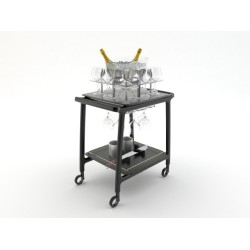 Wood champagne trolley ARIANNA BOLLE