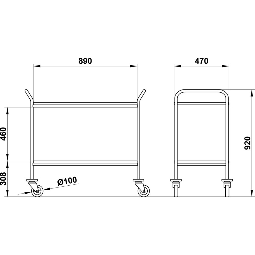 Serving trolley HIRA 500 M2