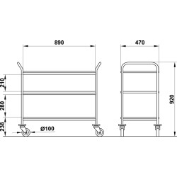 Serving trolley HIRA 500 M3