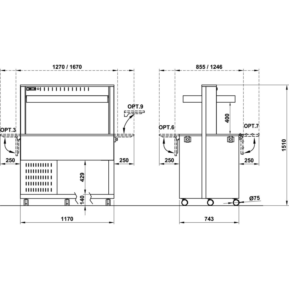 REFRIGERATED BUFFET ATHENA 3 R