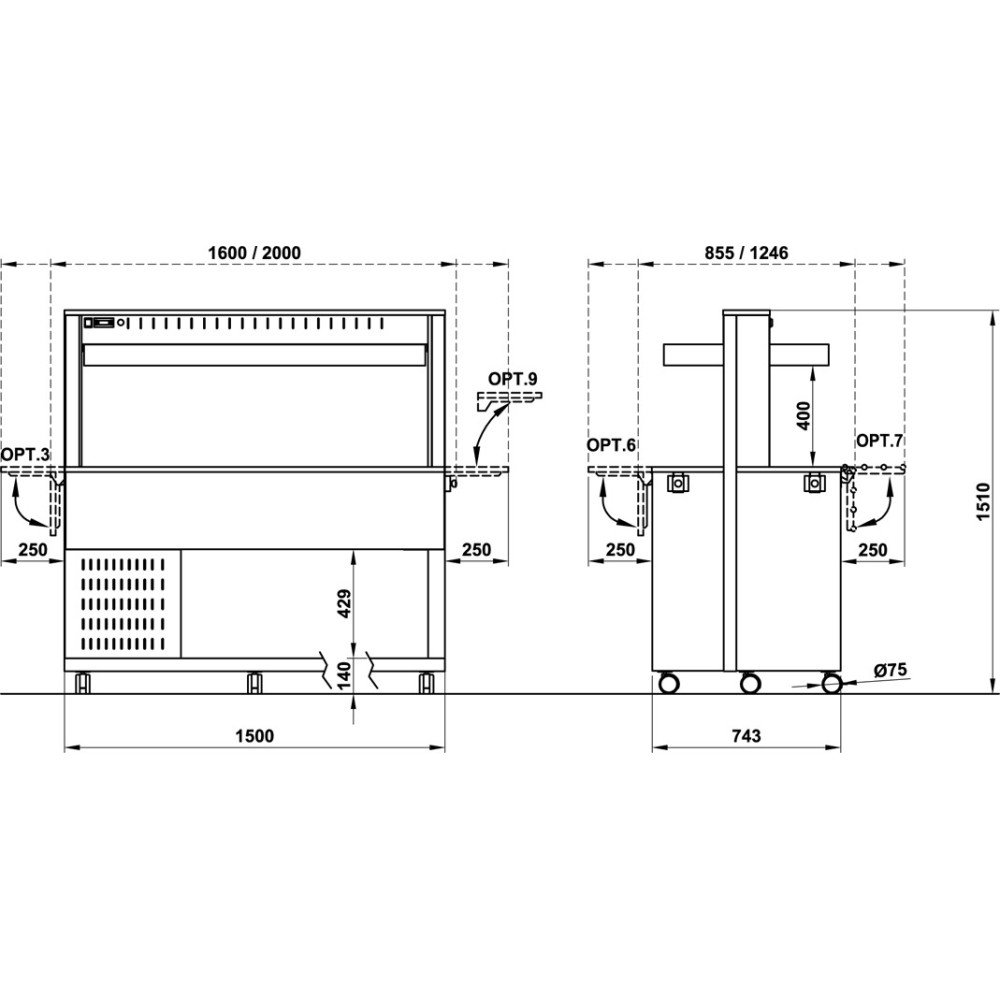 REFRIGERATED BUFFET ATHENA 4 R/M